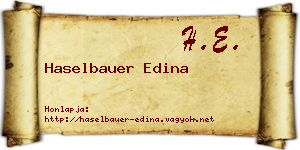 Haselbauer Edina névjegykártya